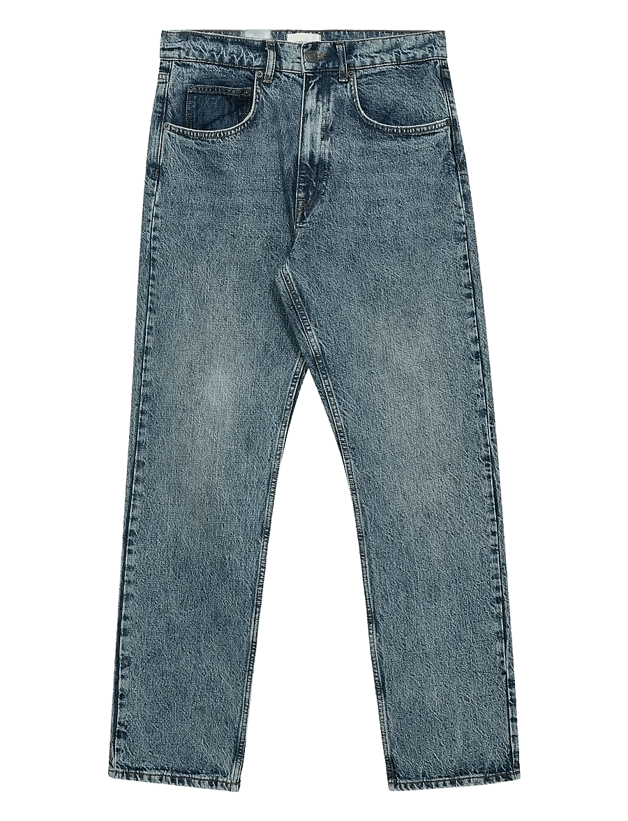 Anerkjendt - AKJUSTIN JEANS - 8006 MB MARBEL - regular jeans - medium blue marble - 1