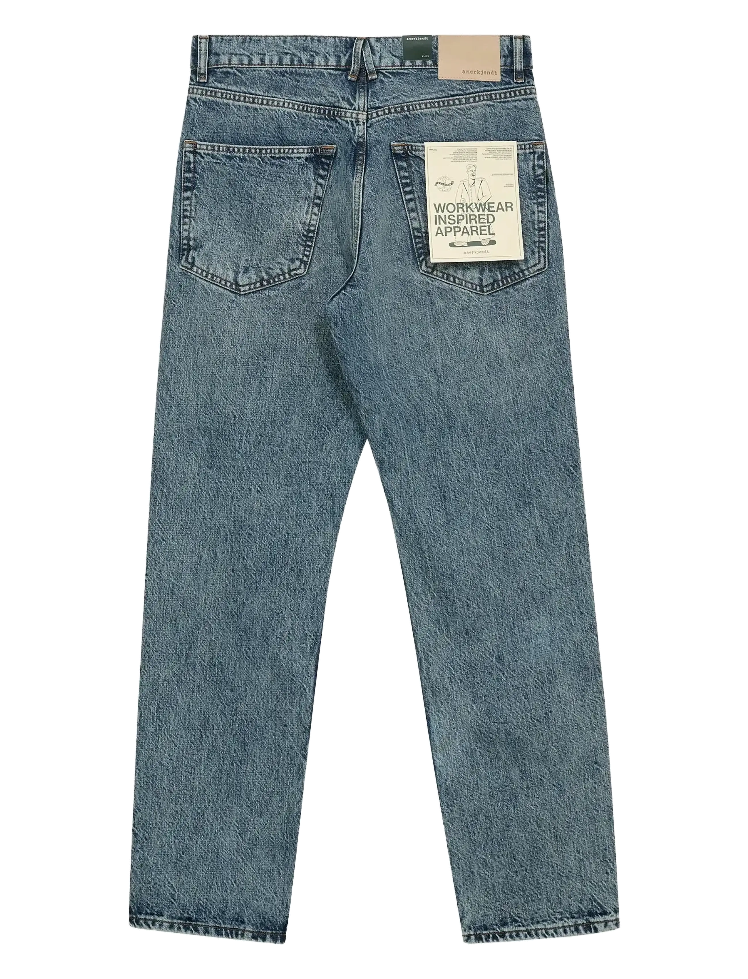 Anerkjendt - AKJUSTIN JEANS - 8006 MB MARBEL - regular jeans - medium blue marble - 2