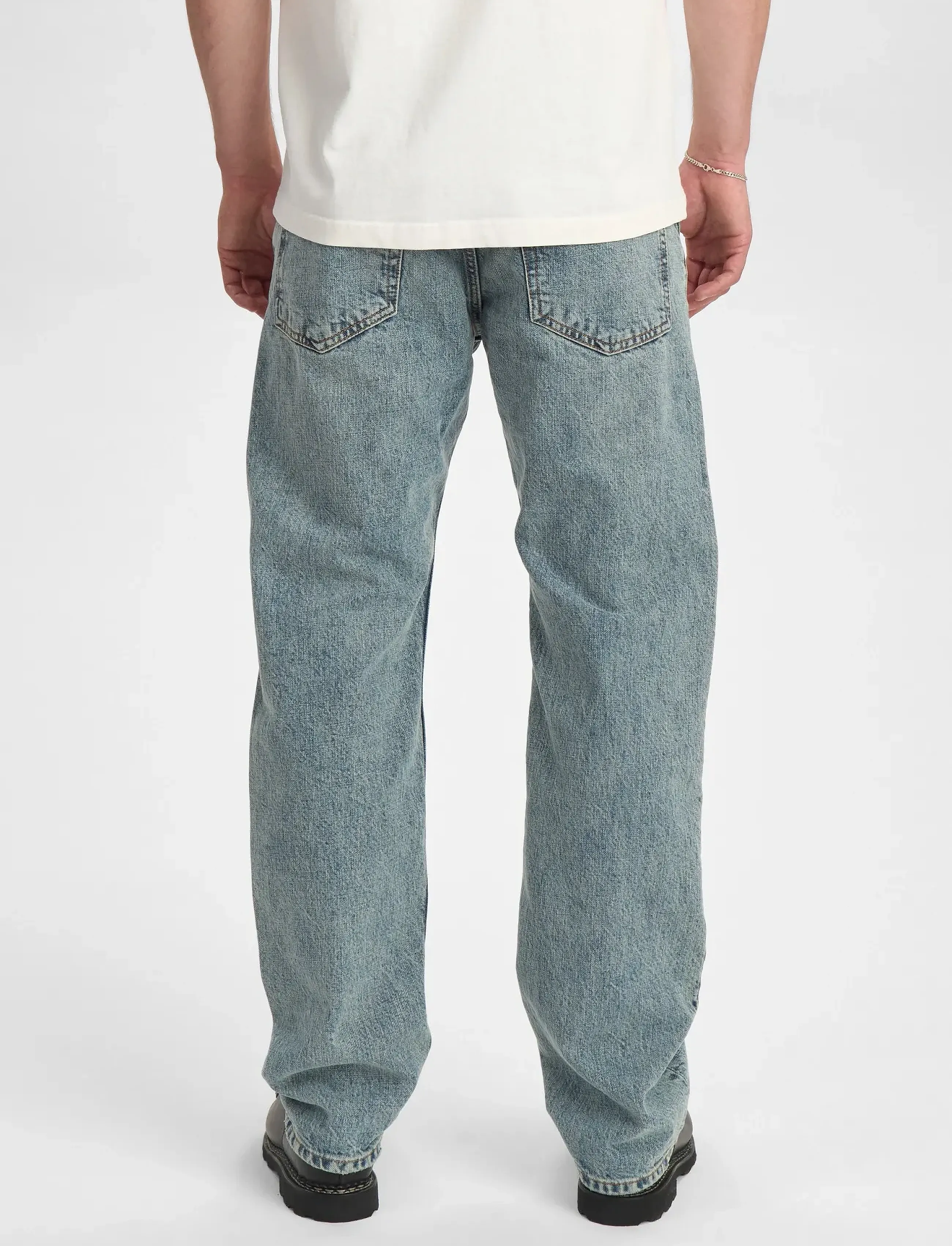 Anerkjendt - AKJUSTIN JEANS - 8006 MB MARBEL - regular jeans - medium blue marble - 4