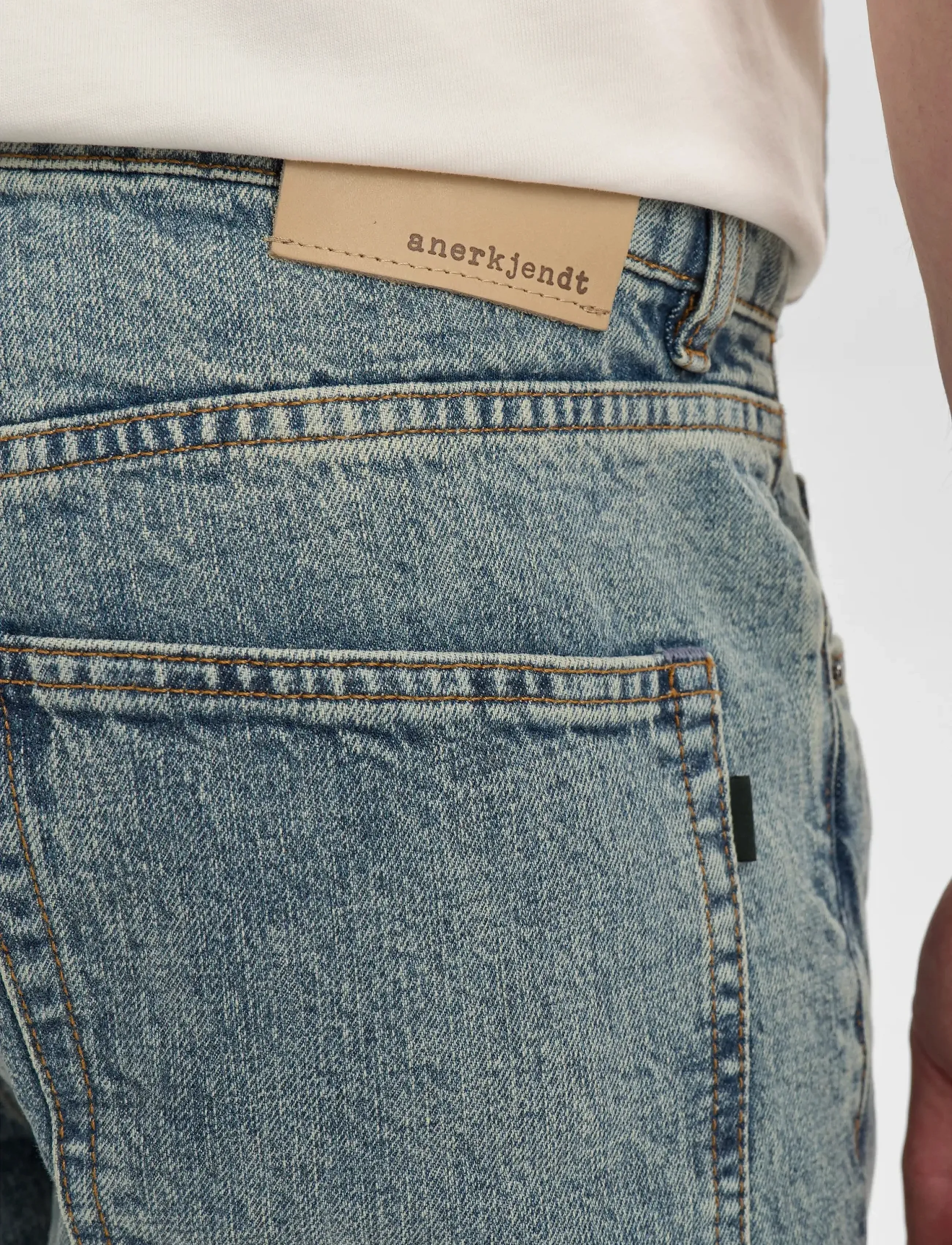 Anerkjendt - AKJUSTIN JEANS - 8006 MB MARBEL - regular jeans - medium blue marble - 5