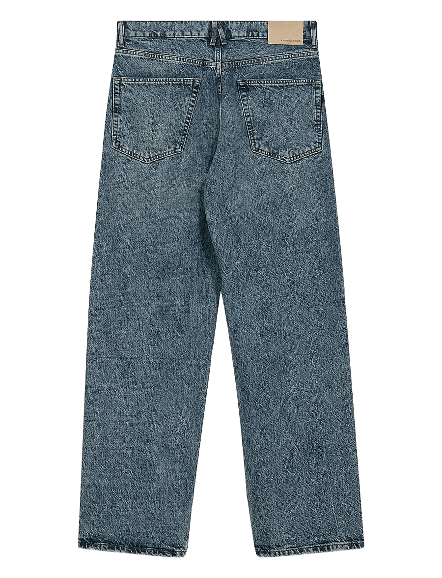 Anerkjendt - AKJONAS JEANS - 8006 MB MARBLE - rúmar gallabuxur - medium blue marble - 2