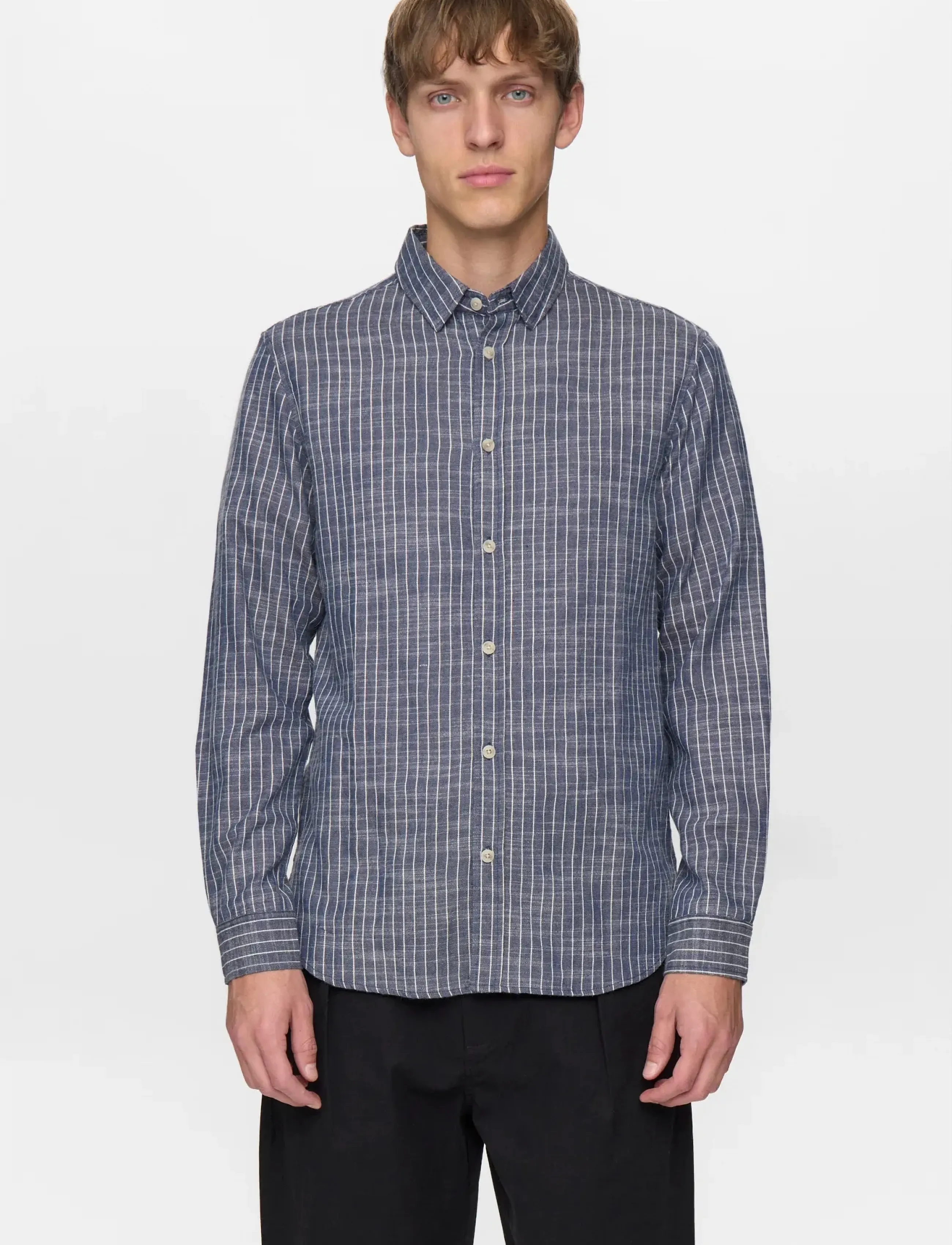 Anerkjendt - AKLEIF STRIPE 2 L/S SHIRT - sky captain - 4