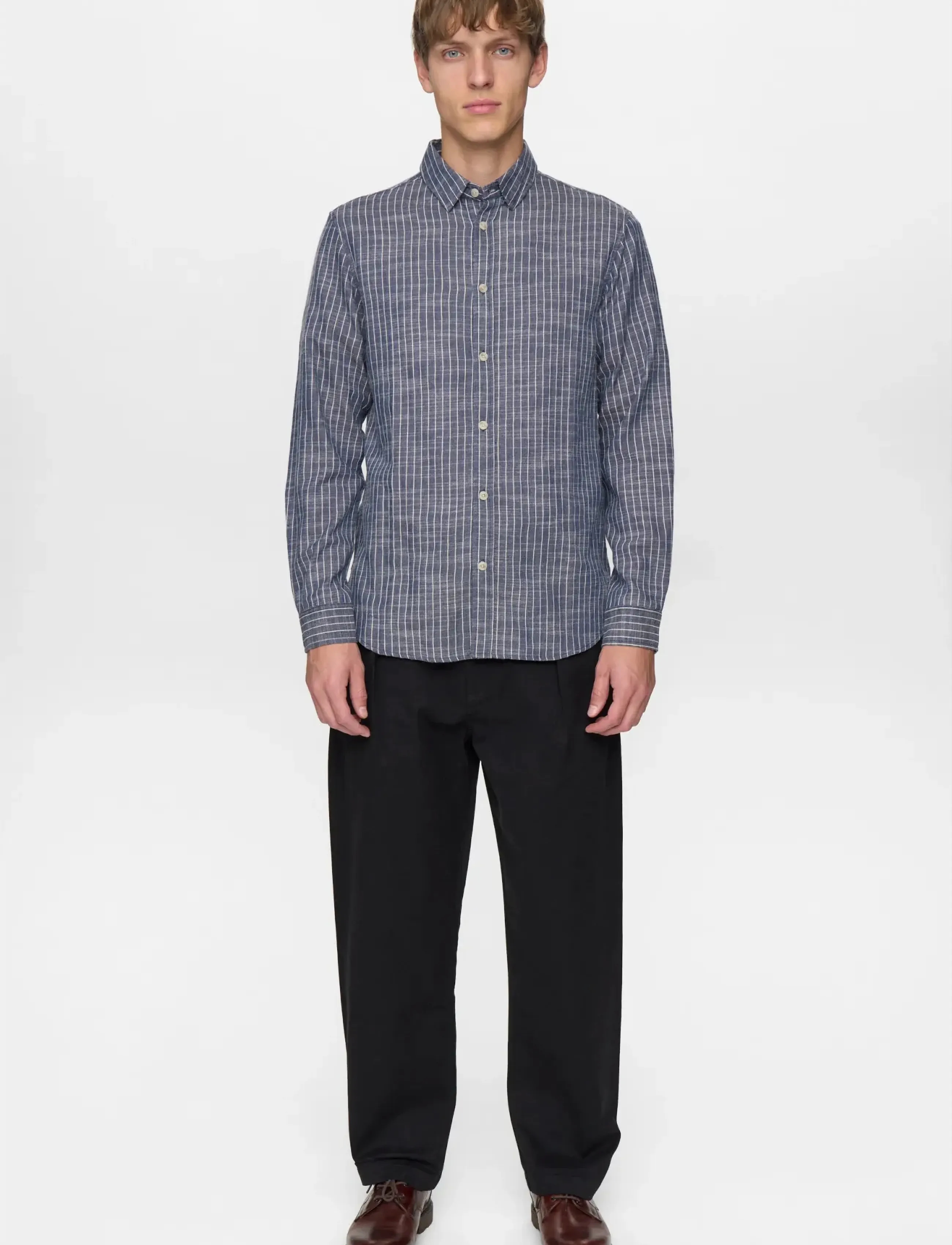Anerkjendt - AKLEIF STRIPE 2 L/S SHIRT - sky captain - 5