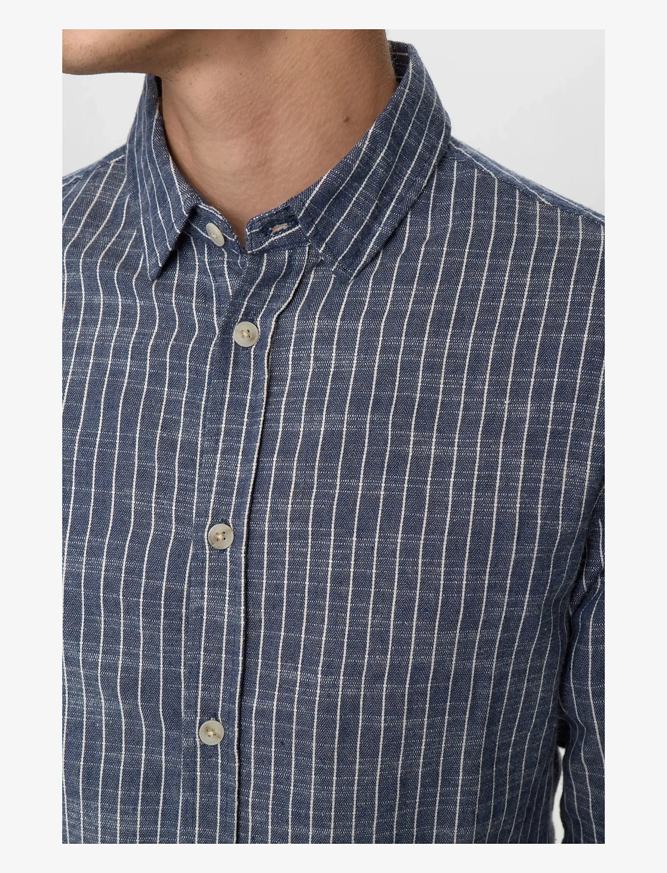 Anerkjendt - AKLEIF STRIPE 2 L/S SHIRT - stribede skjorter - sky captain - 2