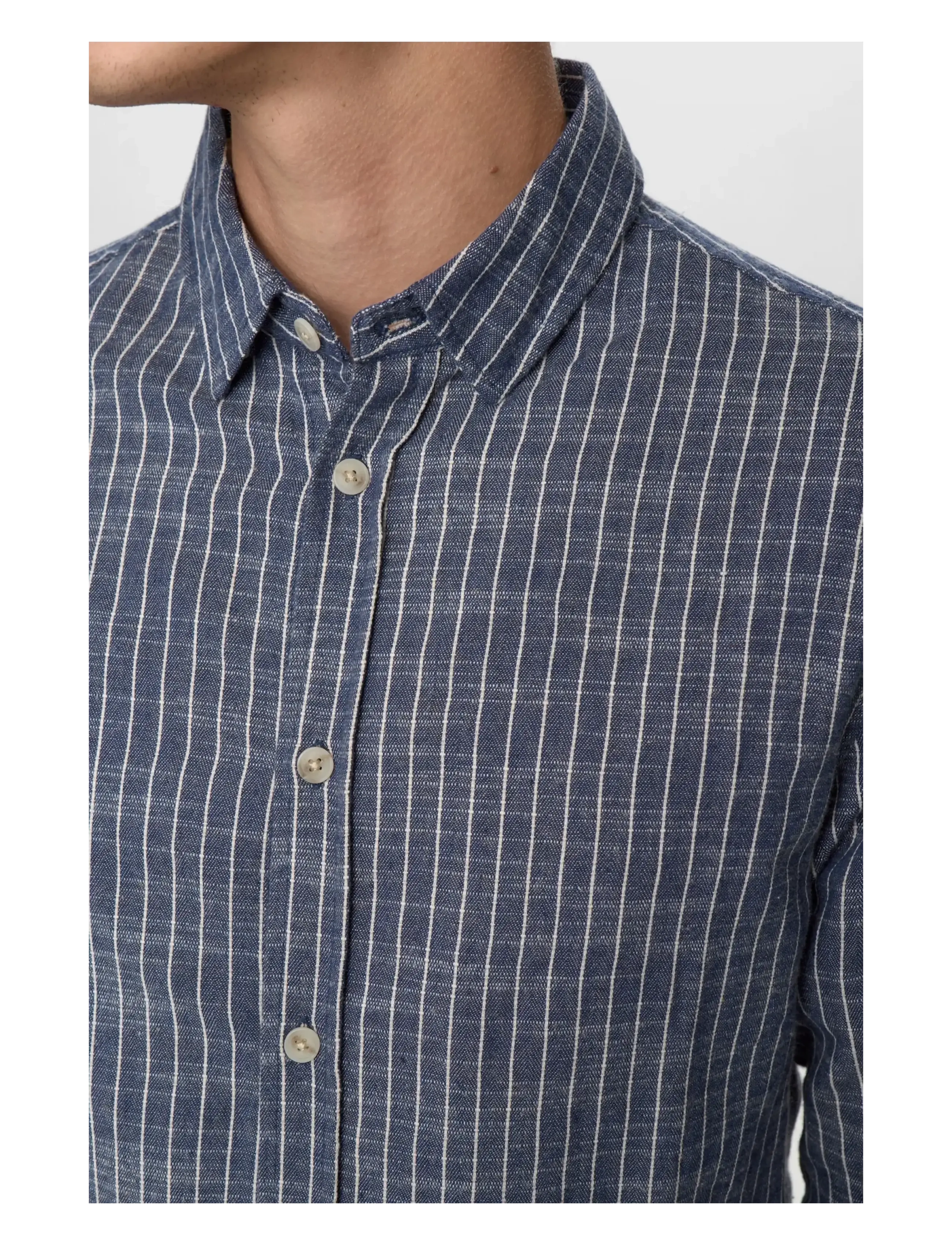 Anerkjendt - AKLEIF STRIPE 2 L/S SHIRT - sky captain - 2