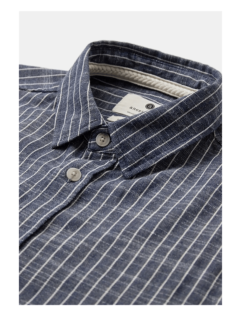 Anerkjendt - AKLEIF STRIPE 2 L/S SHIRT - stribede skjorter - sky captain - 3