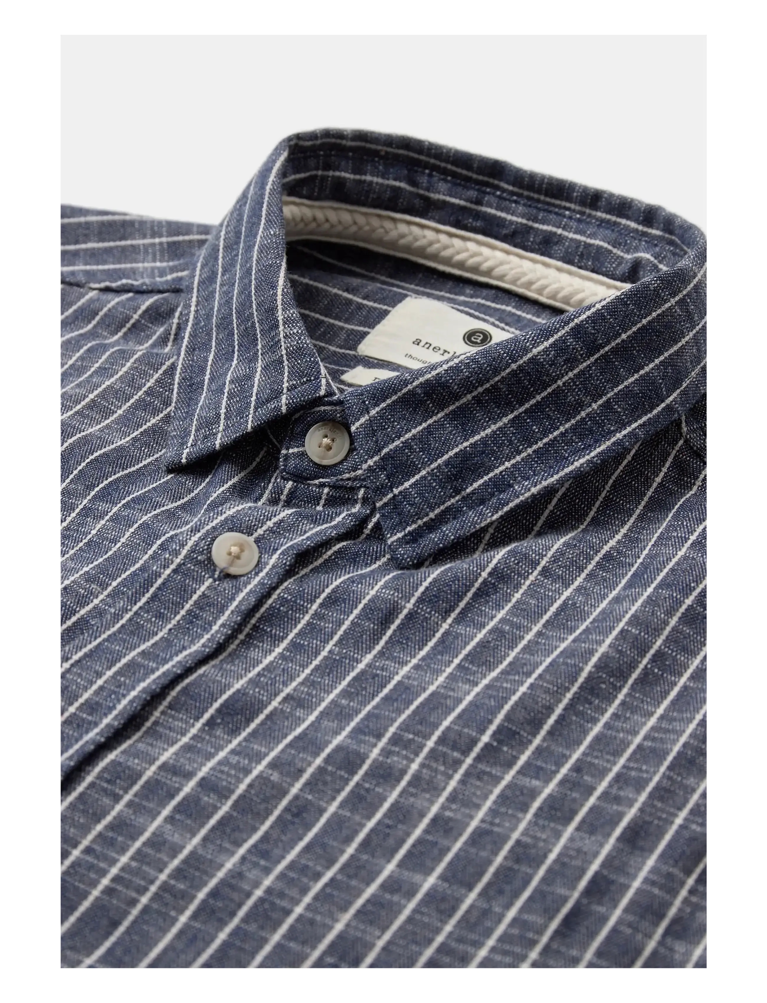 Anerkjendt - AKLEIF STRIPE 2 L/S SHIRT - sky captain - 3