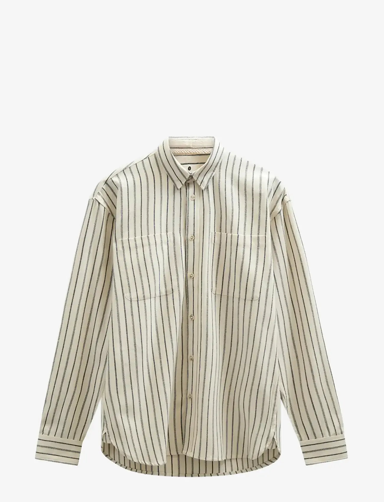 Anerkjendt - AKLASSE STRIPE L/S SHIRT - randiga skjortor - tofu - 0