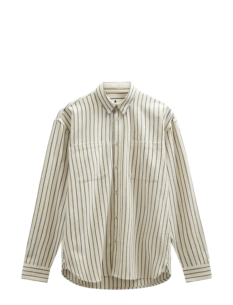 Anerkjendt - AKLASSE STRIPE L/S SHIRT - randiga skjortor - tofu - 0