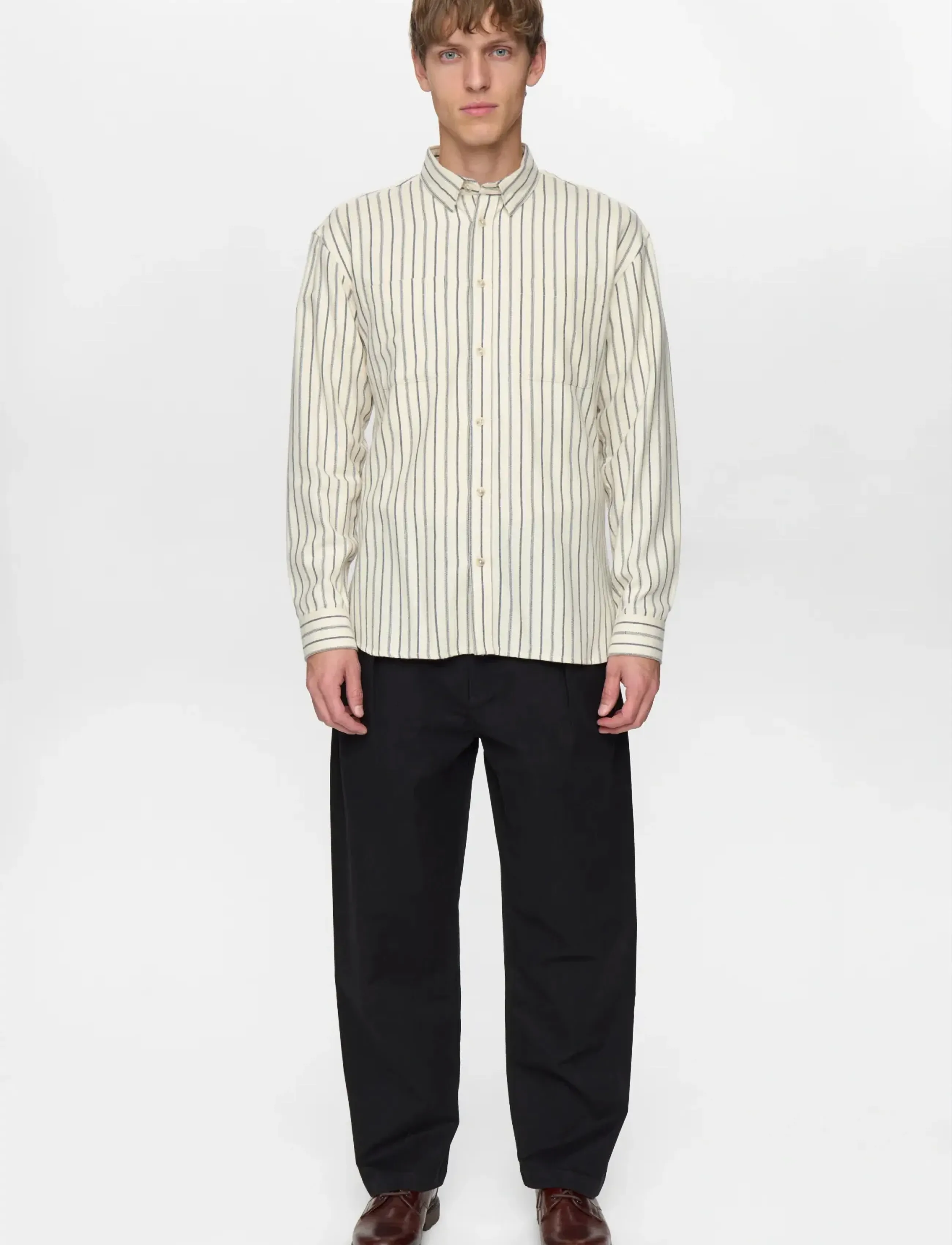 Anerkjendt - AKLASSE STRIPE L/S SHIRT - tofu - 2