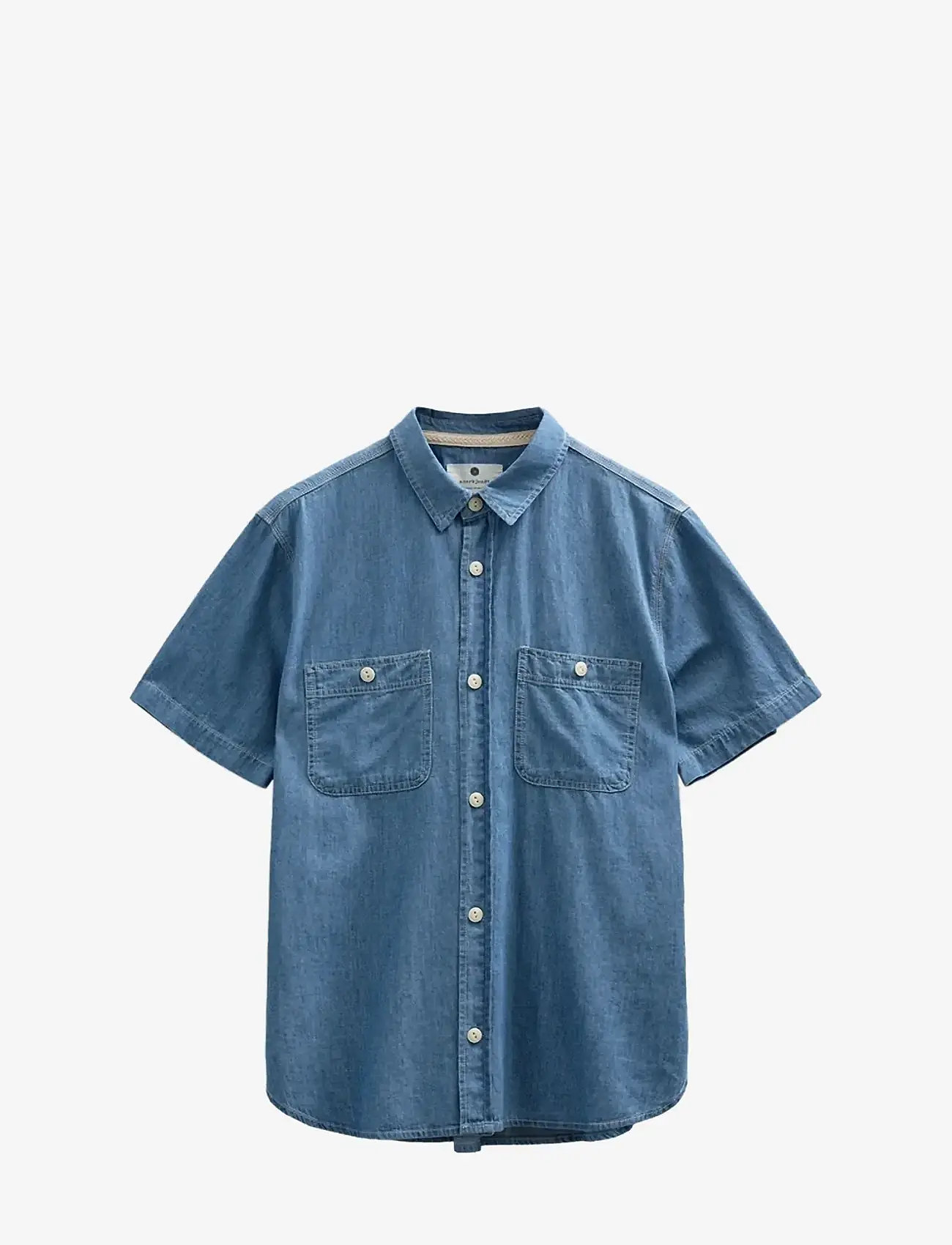 Anerkjendt - AKTHESHIRT CHAMBRAY SS SHIRT - denimskjorter - medium blue denim - 1
