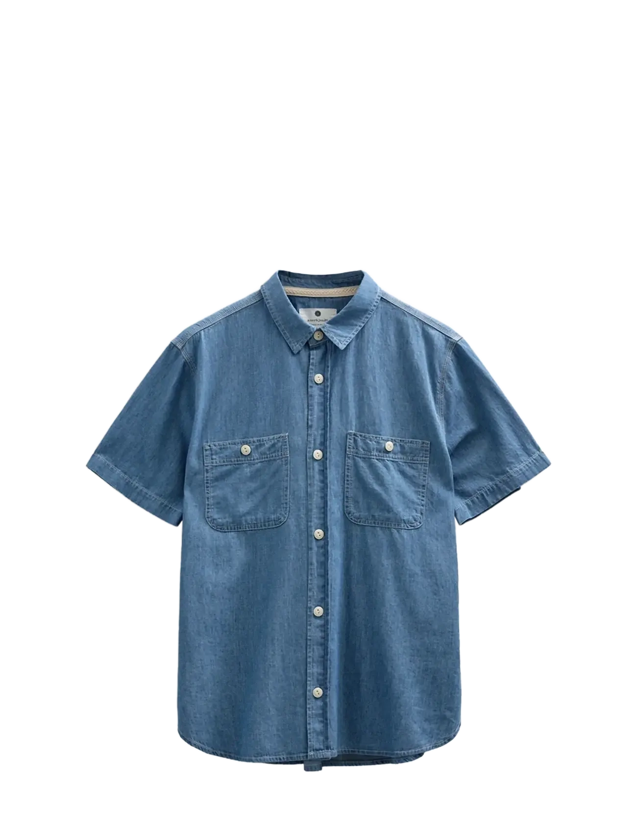 Anerkjendt AKTHESHIRT CHAMBRAY SS SHIRT - Teksariided - MEDIUM BLUE DENIM / blue