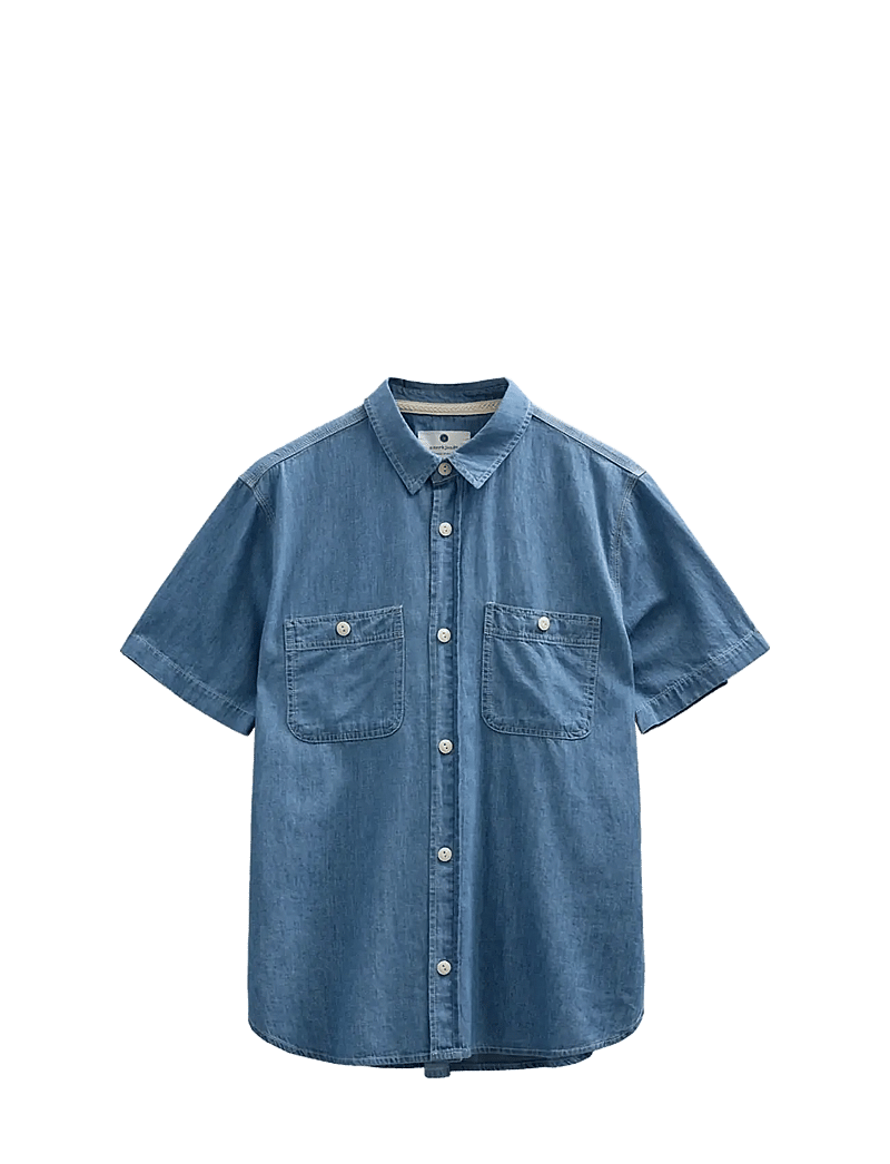 Anerkjendt - AKTHESHIRT CHAMBRAY SS SHIRT - denimskjorter - medium blue denim - 1