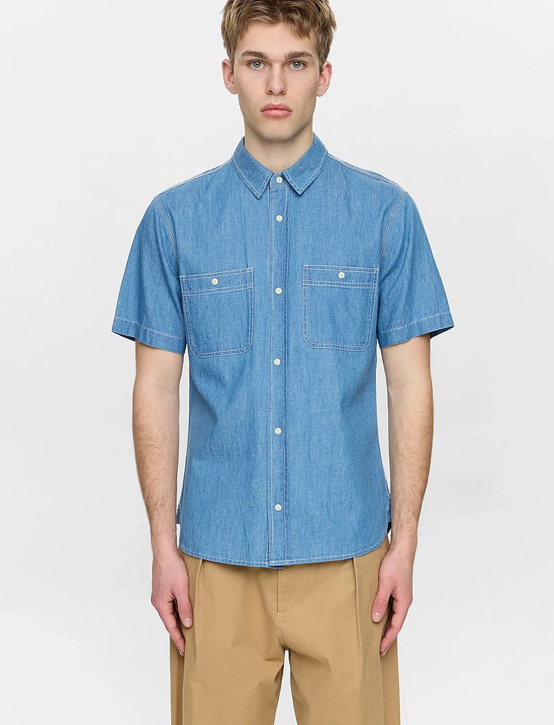 Anerkjendt - AKTHESHIRT CHAMBRAY SS SHIRT - denimskjorter - medium blue denim - 3
