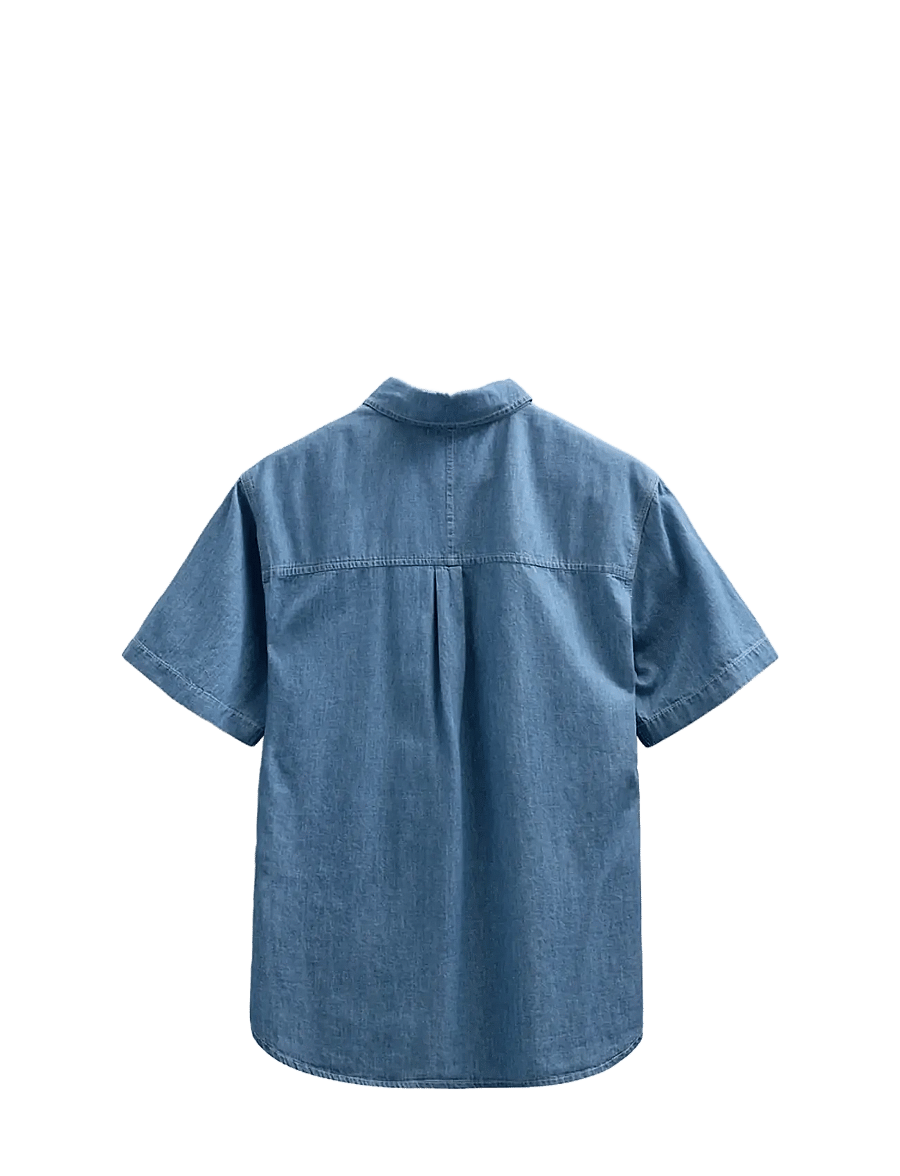 Anerkjendt - AKTHESHIRT CHAMBRAY SS SHIRT - teksasärgid - medium blue denim - 2