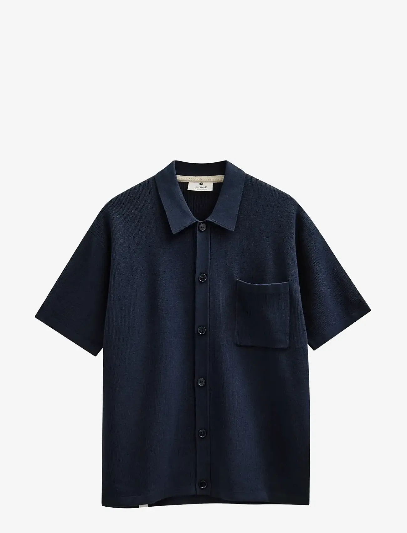 Anerkjendt - AKVILHELM NEEDLE RIB SS KNIT - polos en tricot - sky captain - 0