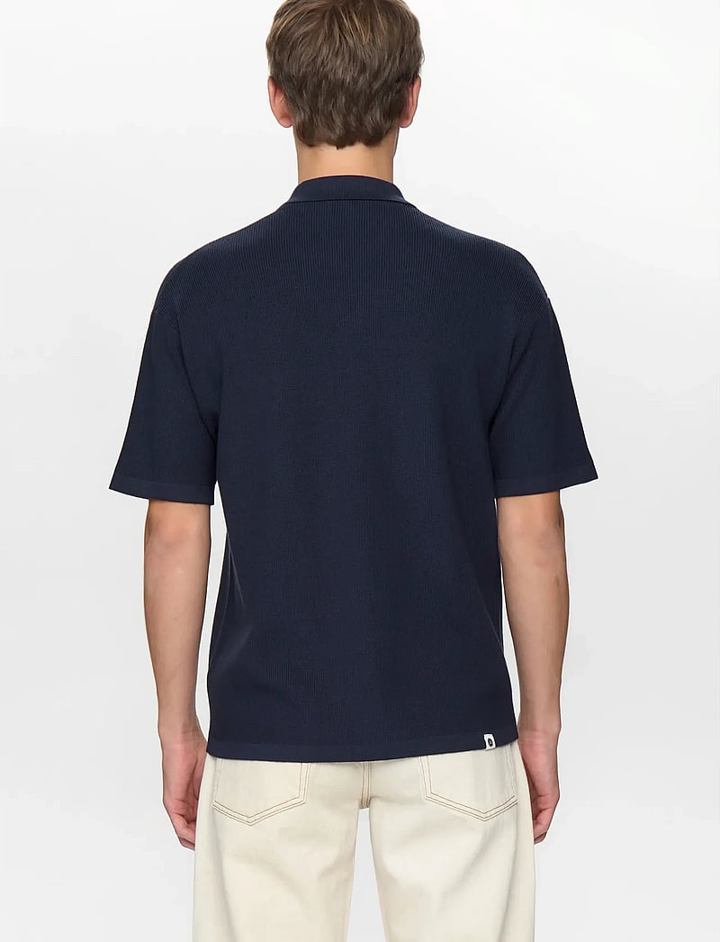 Anerkjendt - AKVILHELM NEEDLE RIB SS KNIT - polos en tricot - sky captain - 5