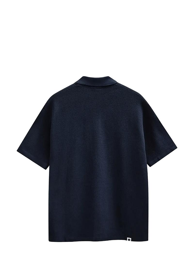 Anerkjendt - AKVILHELM NEEDLE RIB SS KNIT - polos en tricot - sky captain - 1