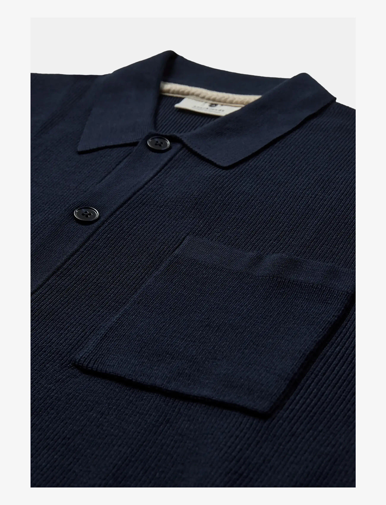 Anerkjendt - AKVILHELM NEEDLE RIB SS KNIT - polos en tricot - sky captain - 2