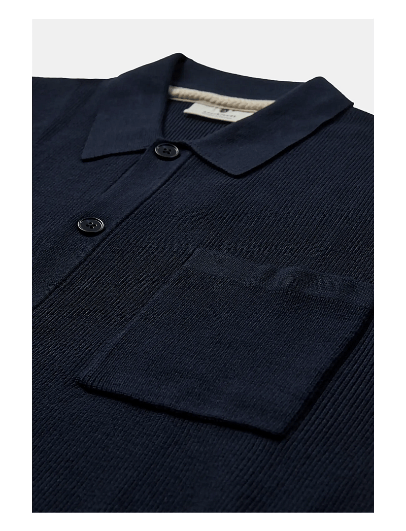 Anerkjendt - AKVILHELM NEEDLE RIB SS KNIT - polos en tricot - sky captain - 2