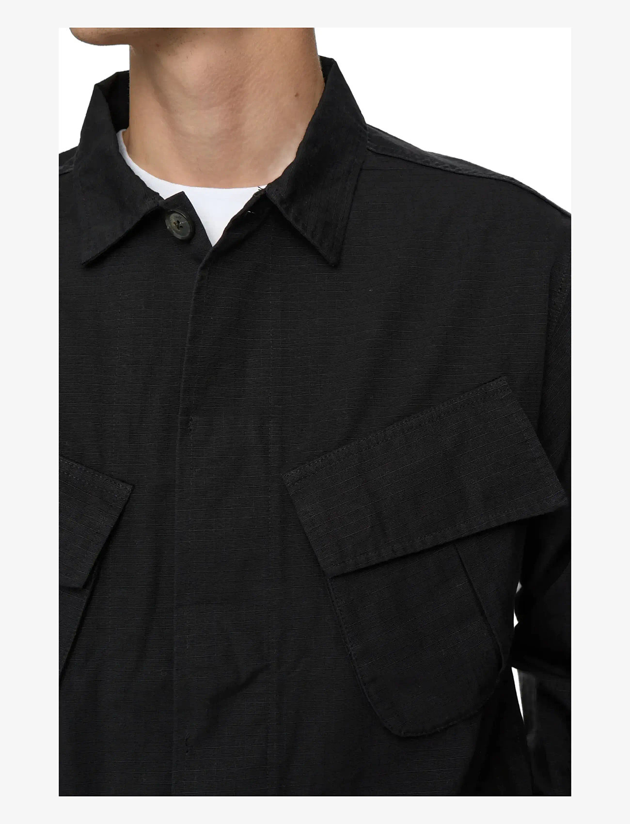 Anerkjendt - AKOTTO 4 POCKET RIBSTOP JACKET - ungefütterte denimjacken - caviar - 2