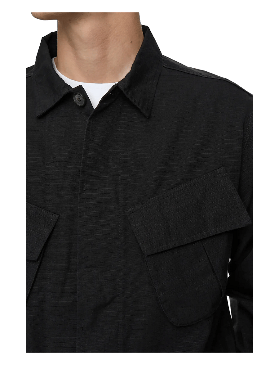 Anerkjendt - AKOTTO 4 POCKET RIBSTOP JACKET - unlined denim jackets - caviar - 2