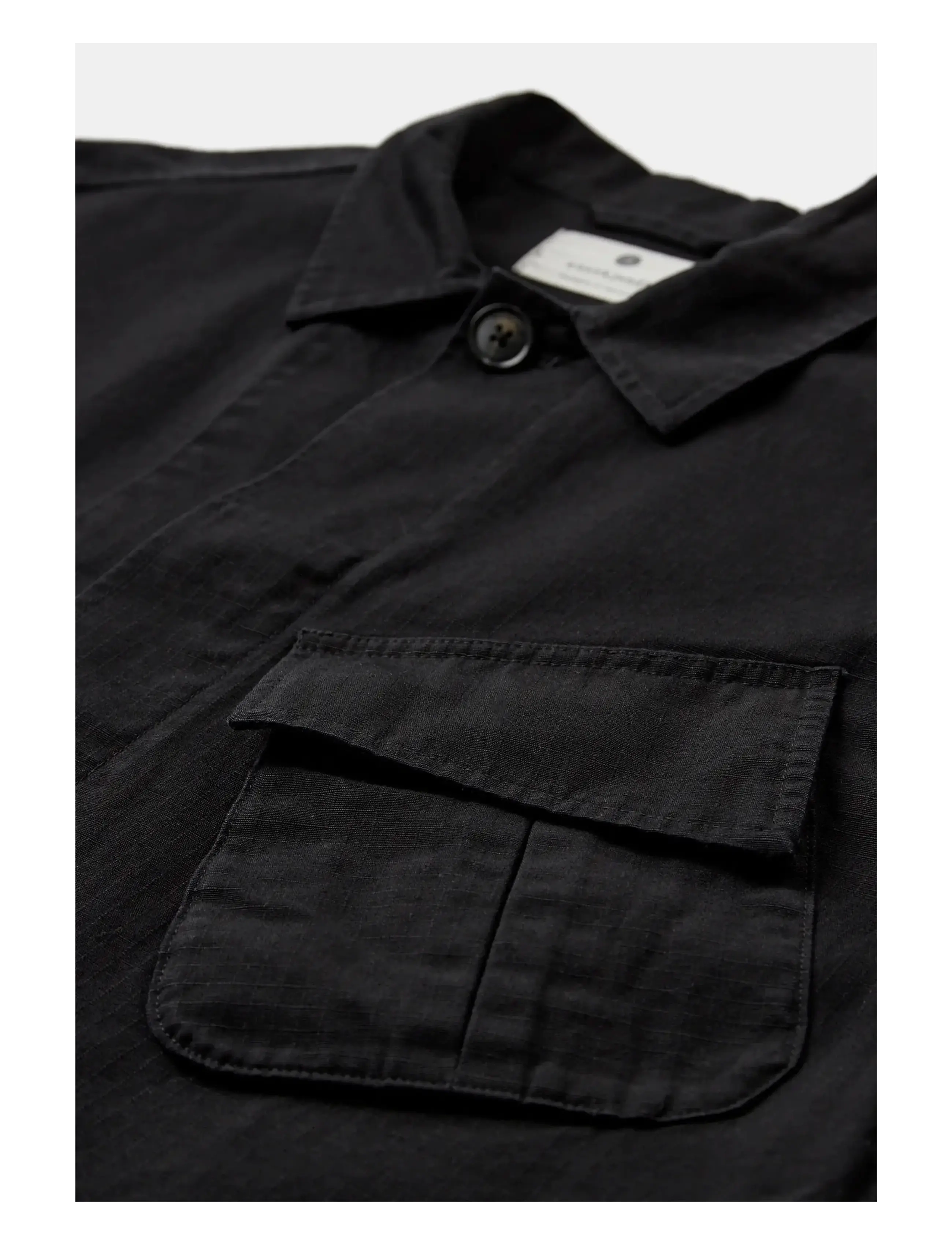 Anerkjendt - AKOTTO 4 POCKET RIBSTOP JACKET - voodrita teksajakid - caviar - 3