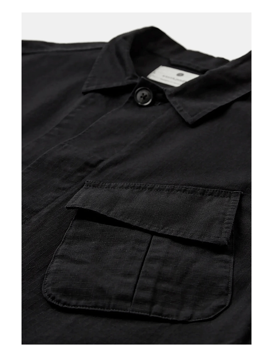 Anerkjendt - AKOTTO 4 POCKET RIBSTOP JACKET - unlined denim jackets - caviar - 3