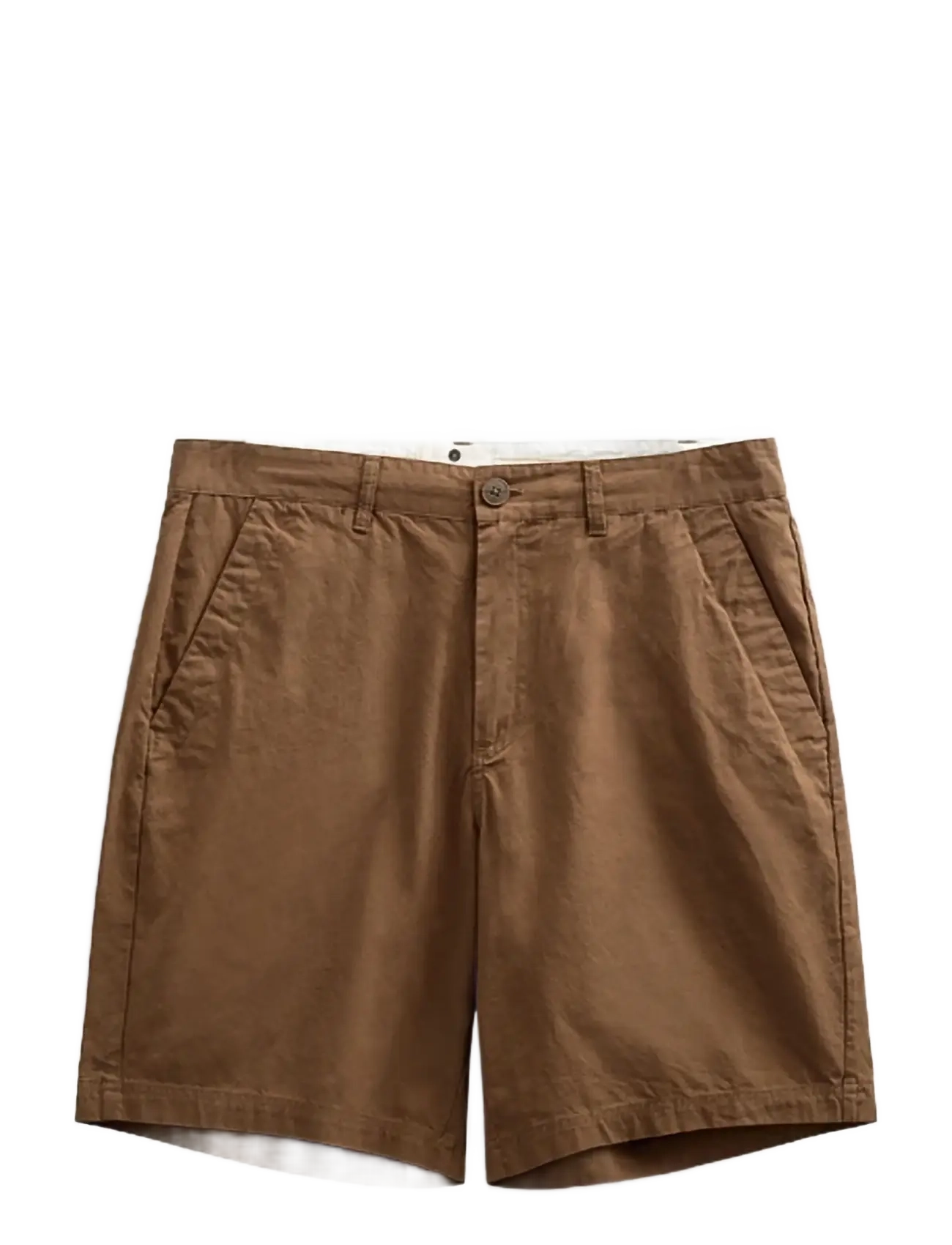 Anerkjendt Akjan Cotton Poplin Shorts, XL, Braun - Casual Männerswear