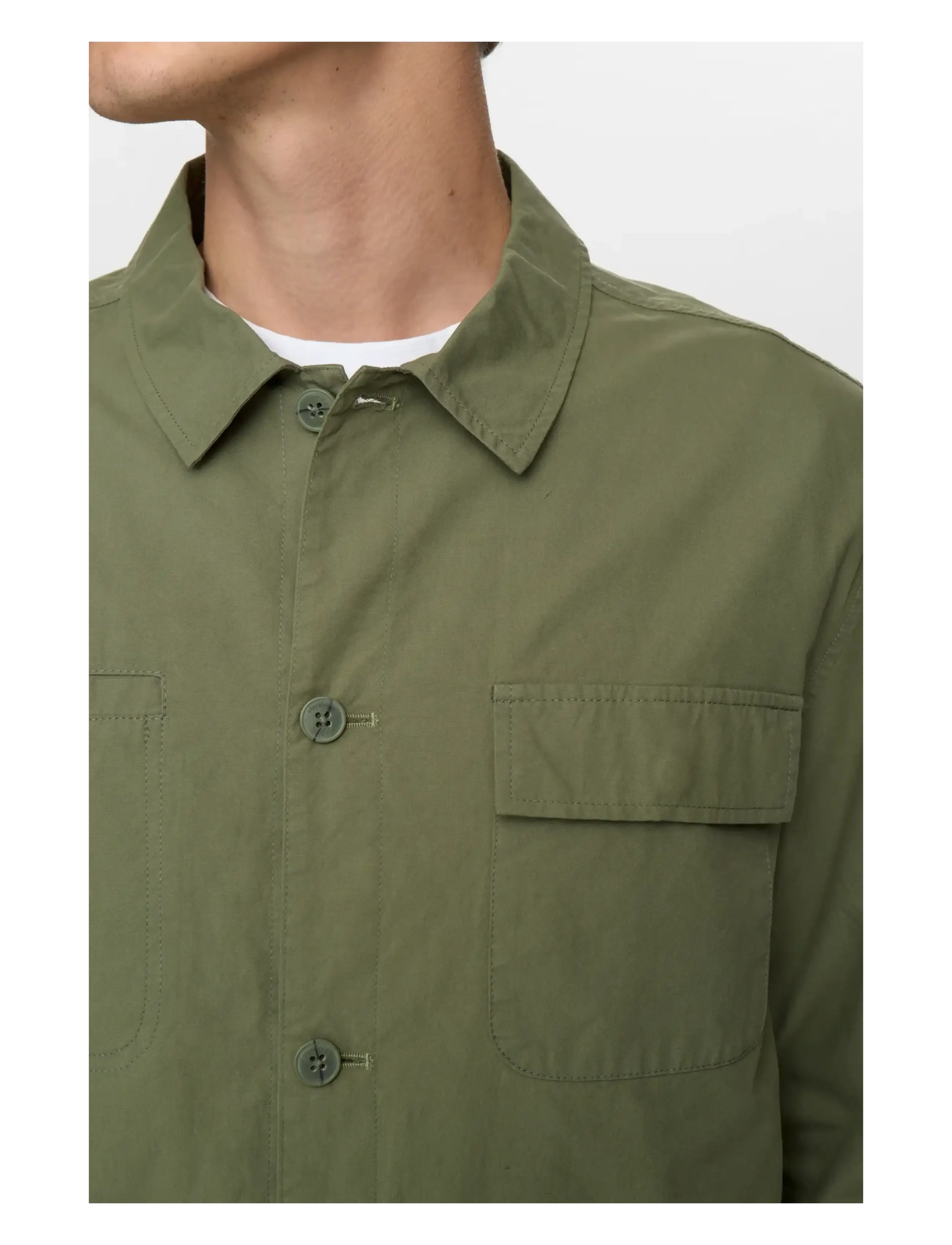 Anerkjendt - AKODIN COTTON POPLIN OVERSHIRT - loden green - 3