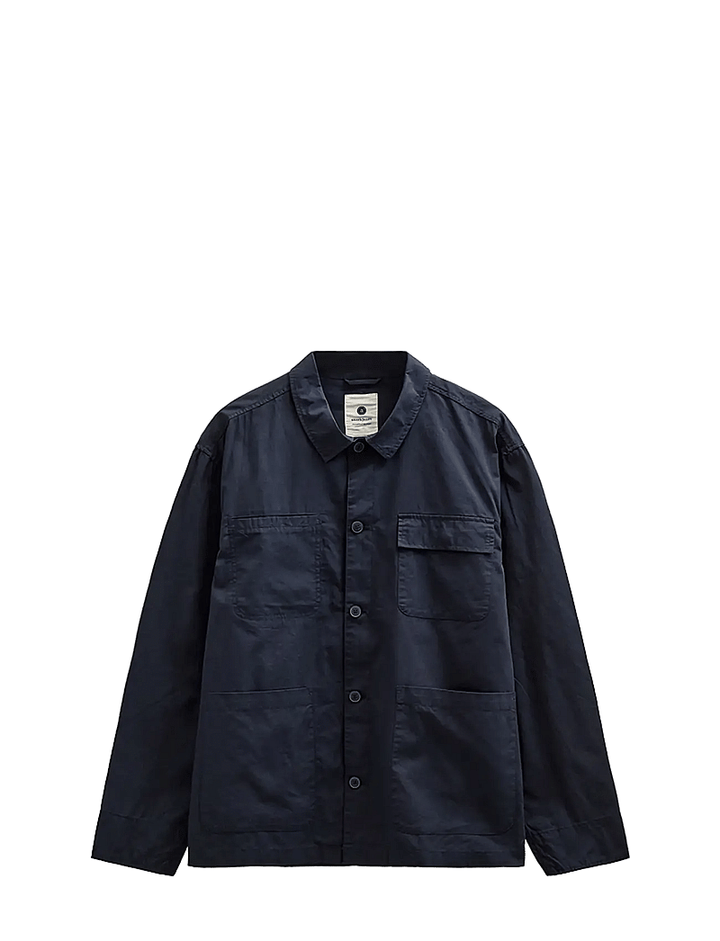Anerkjendt - AKODIN COTTON POPLIN OVERSHIRT - overshirts - sky captain - 0
