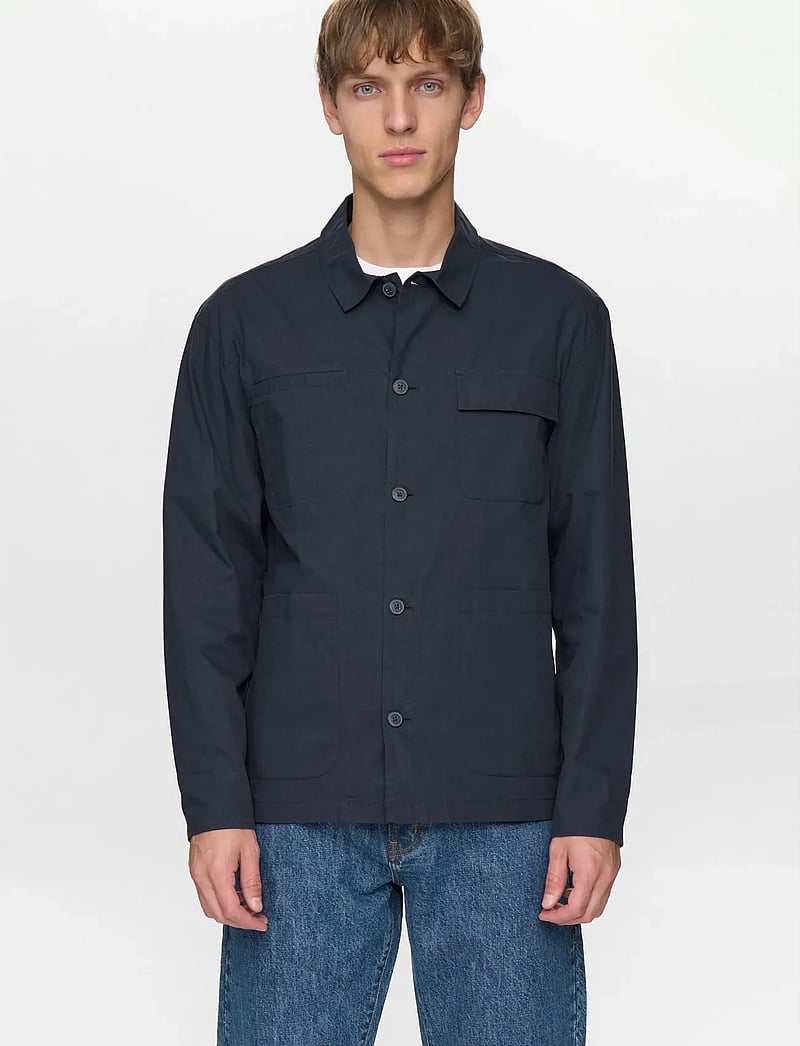 Anerkjendt - AKODIN COTTON POPLIN OVERSHIRT - overshirts - sky captain - 4
