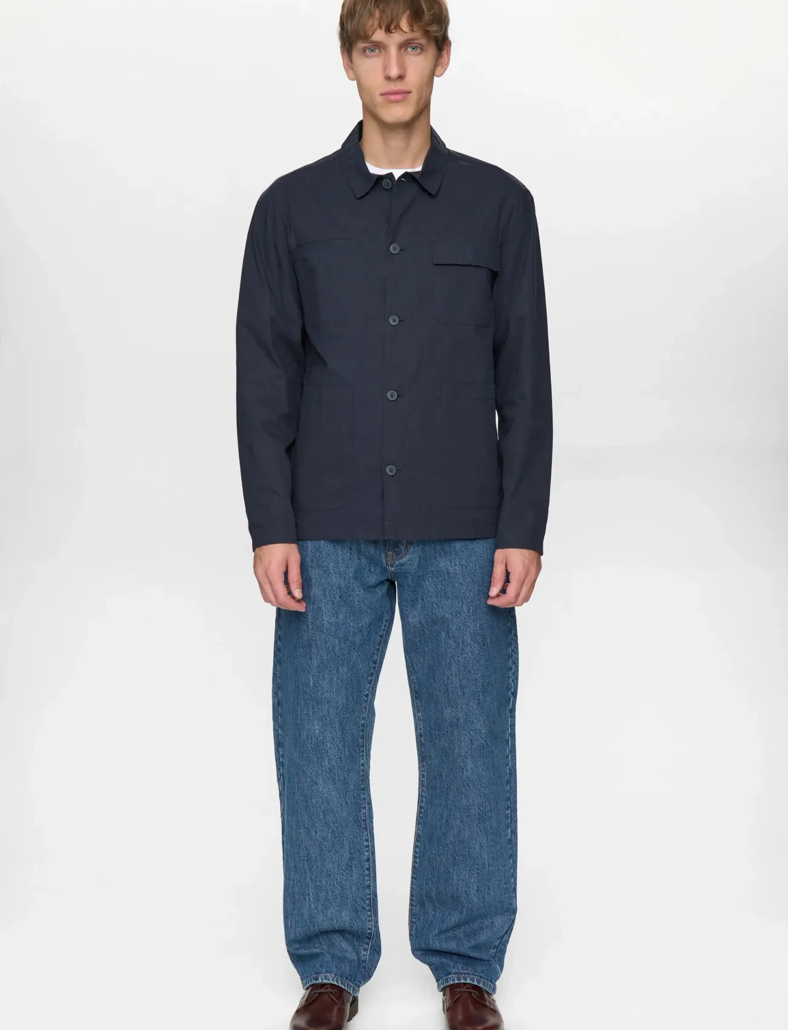 Anerkjendt - AKODIN COTTON POPLIN OVERSHIRT - sky captain - 5