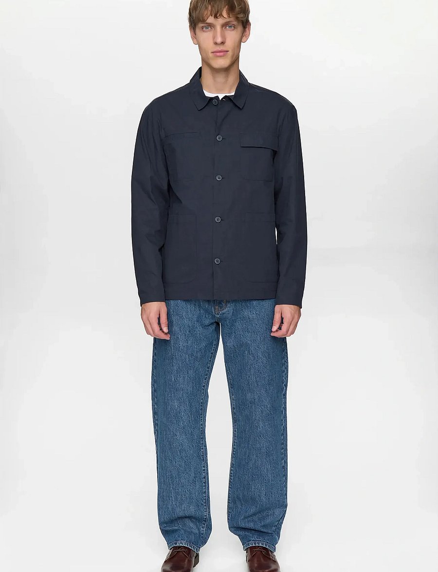 Anerkjendt - AKODIN COTTON POPLIN OVERSHIRT - sky captain - 5