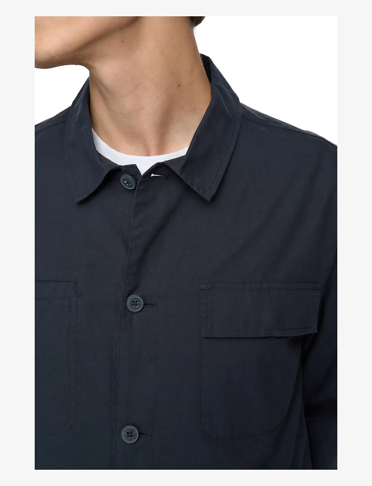Anerkjendt - AKODIN COTTON POPLIN OVERSHIRT - overshirts - sky captain - 2
