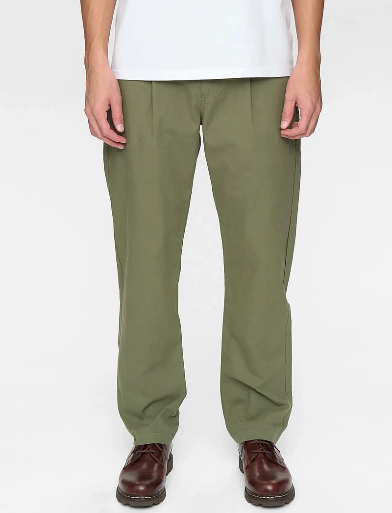 Anerkjendt - AKJAN COTTON POPLIN PANTS - casual bukser - loden green - 4