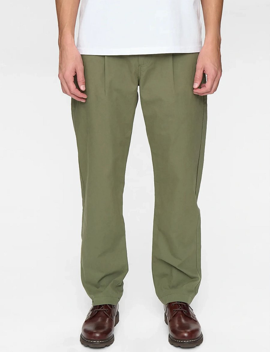 Anerkjendt - AKJAN COTTON POPLIN PANTS - casual - loden green - 4