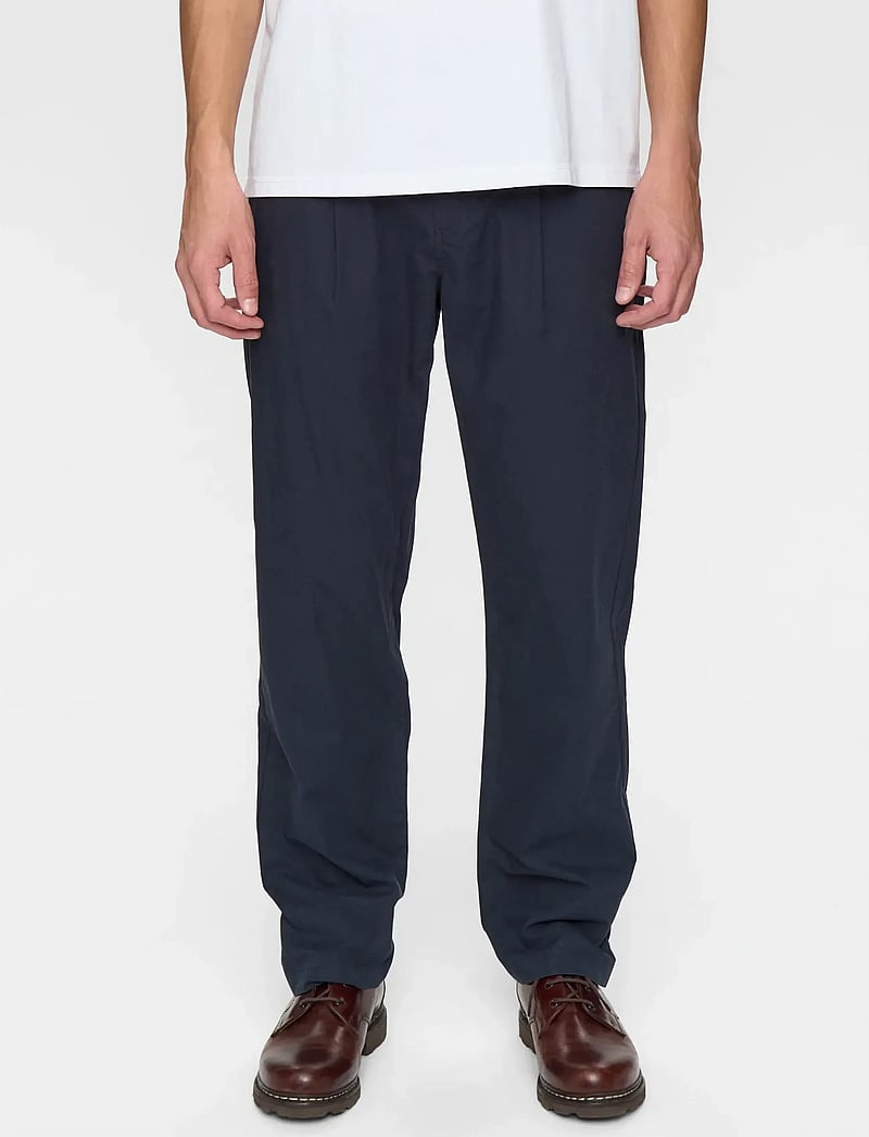 Anerkjendt - AKJAN COTTON POPLIN PANTS - casual trousers - sky captain - 4