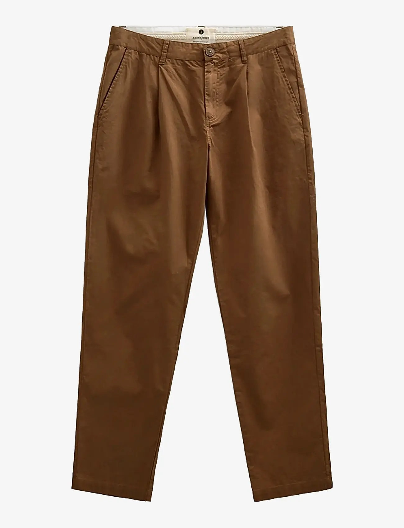 Anerkjendt - AKJAN COTTON POPLIN PANTS - casual trousers - teak - 0