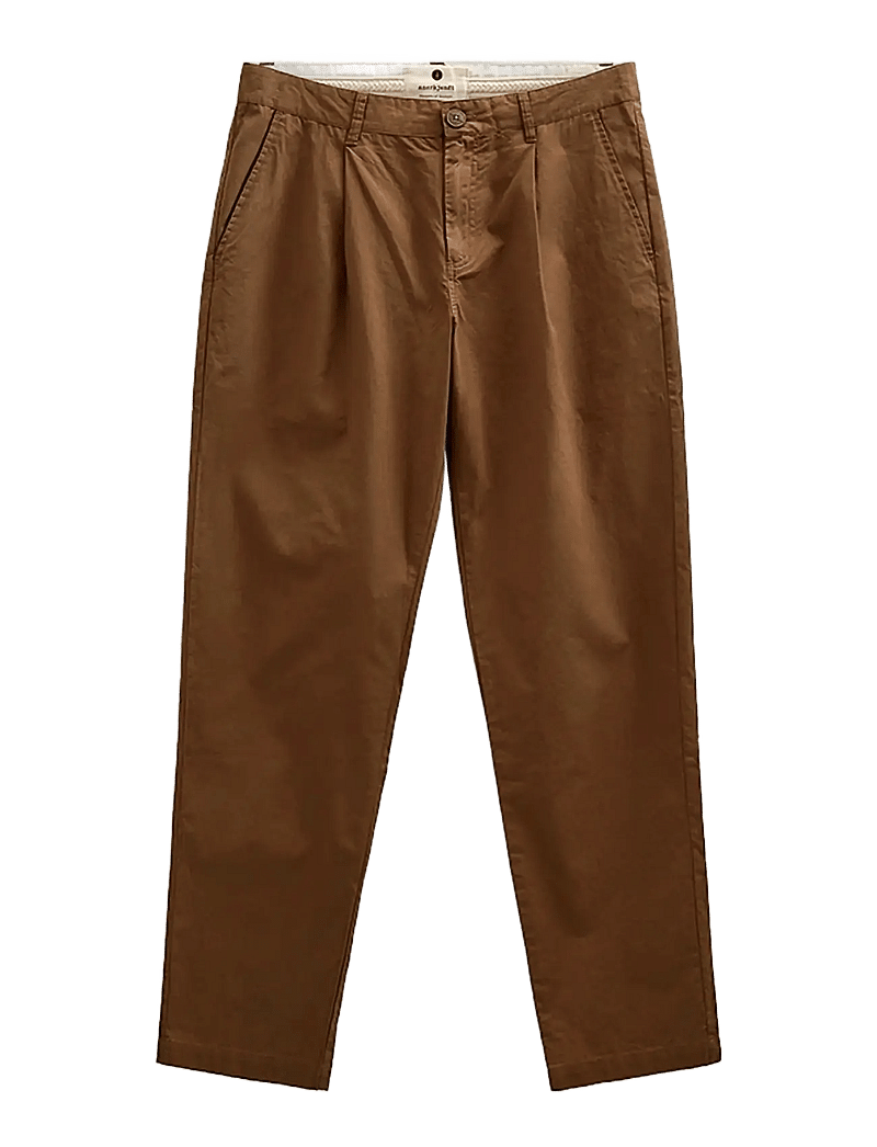 Anerkjendt - AKJAN COTTON POPLIN PANTS - casual trousers - teak - 0