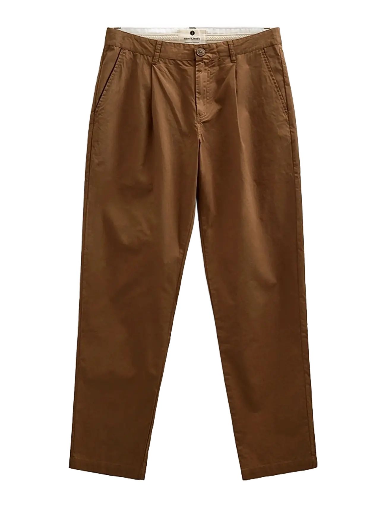 Anerkjendt AKJAN COTTON POPLIN PANTS - Tøj - TEAK / brown