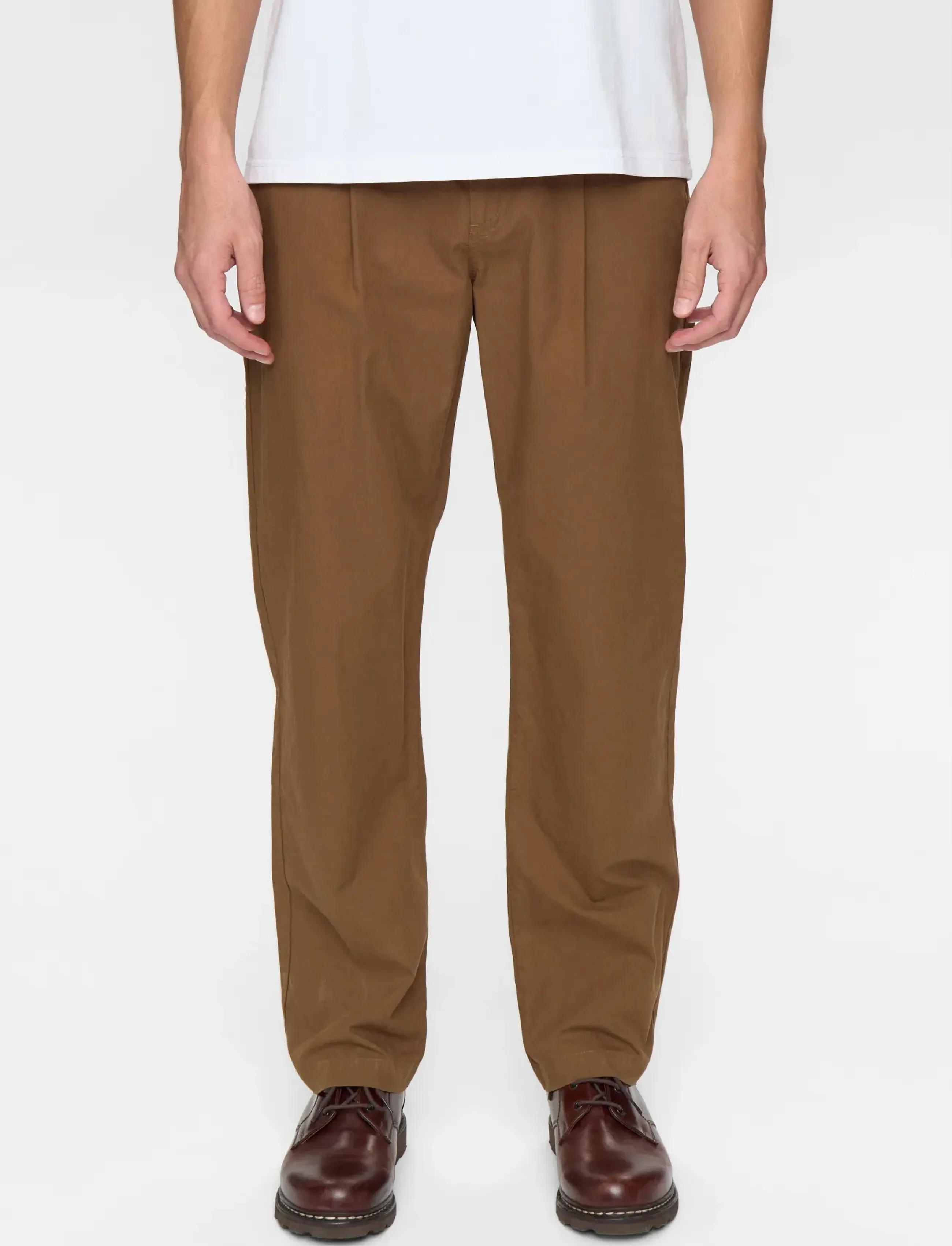 Anerkjendt - AKJAN COTTON POPLIN PANTS - vabaaja püksid - teak - 3