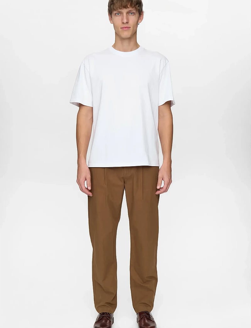 Anerkjendt - AKJAN COTTON POPLIN PANTS - casual trousers - teak - 4