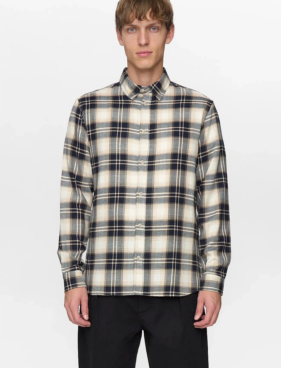 Anerkjendt - AKLEIF VISCOSE CHECK LS SHIRT - hemden mit muster - sky captain - 0
