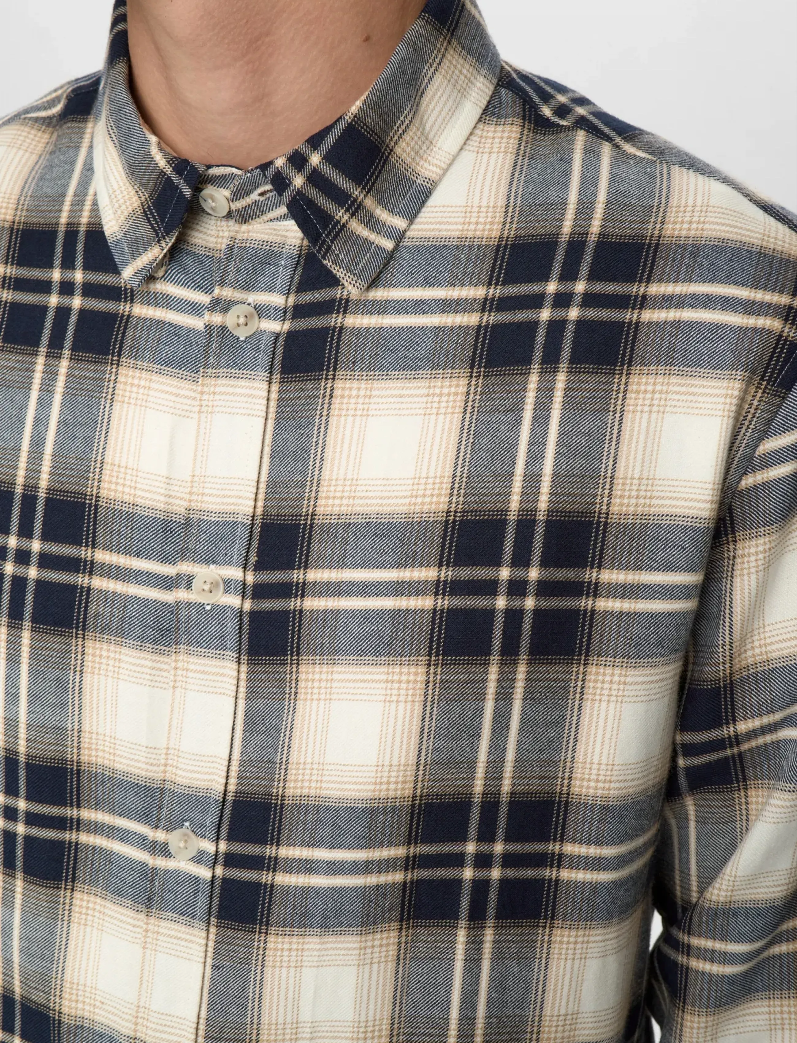 Anerkjendt - AKLEIF VISCOSE CHECK LS SHIRT - raštuoti marškiniai - sky captain - 4