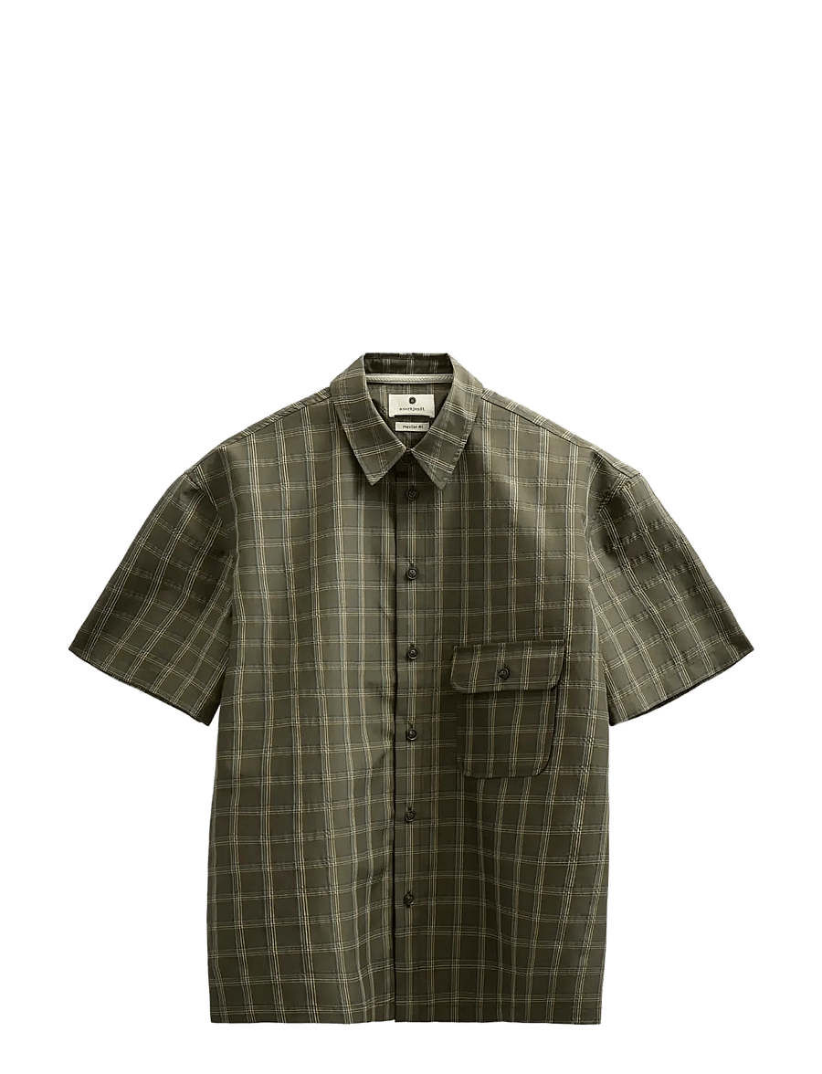 Anerkjendt - AKOTTO CHECK S/S SHIRT - ternede skjorter - forest night - 0