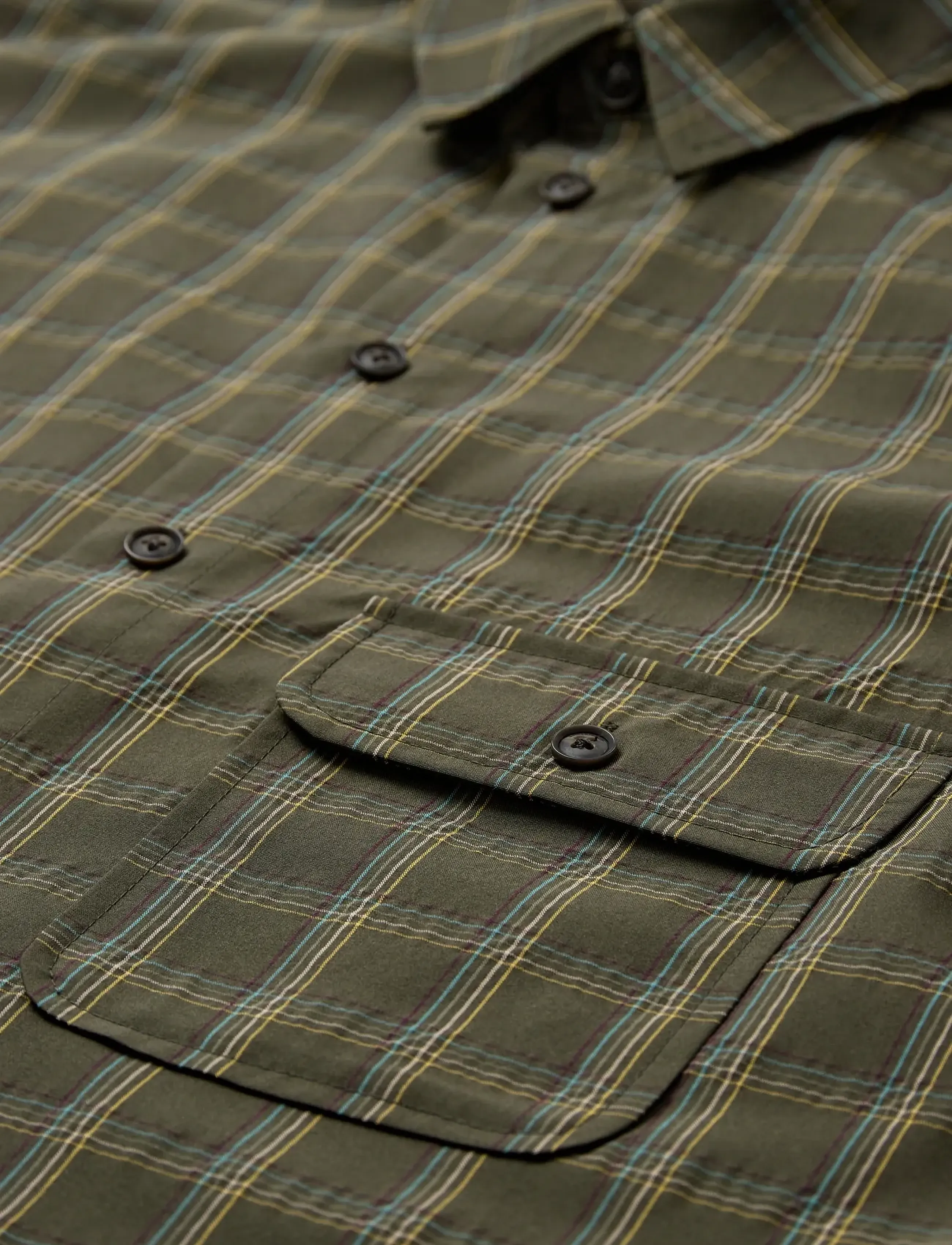 Anerkjendt - AKOTTO CHECK S/S SHIRT - ternede skjorter - forest night - 2