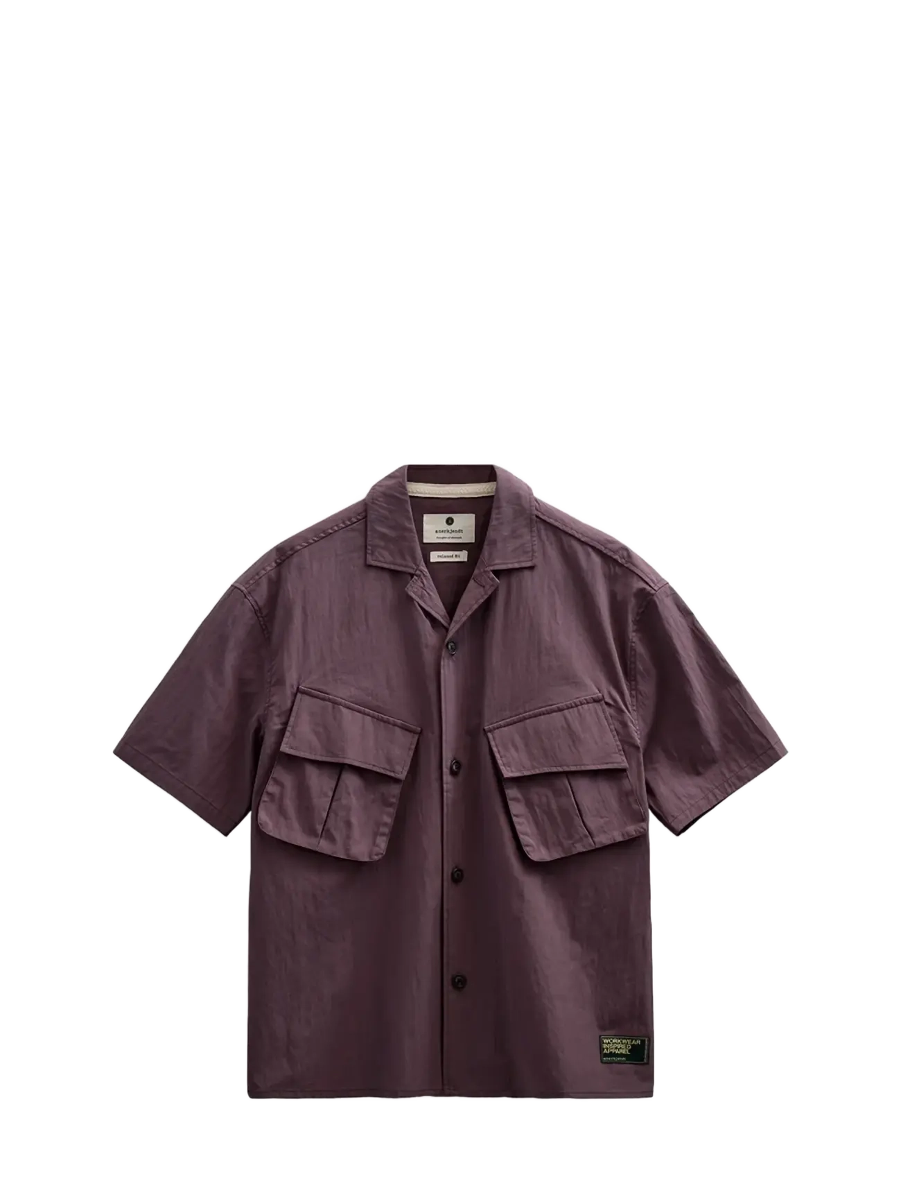 Anerkjendt AKOTTO 2 POCKETS S/S SHIRT - Skjorter - BLACKBERRY WINE / burgundy