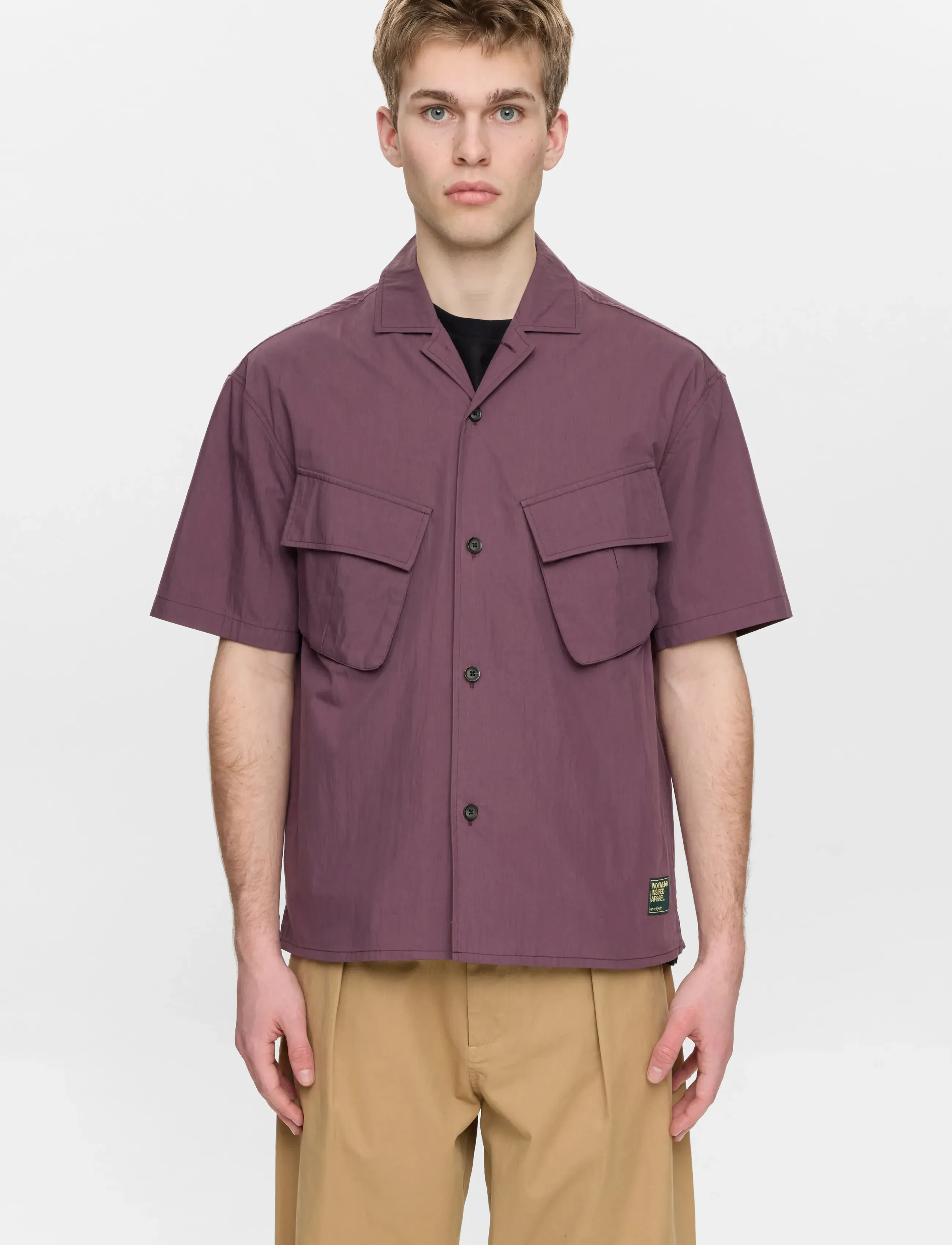 Anerkjendt - AKOTTO 2 POCKETS S/S SHIRT - kortærmede skjorter - blackberry wine - 3