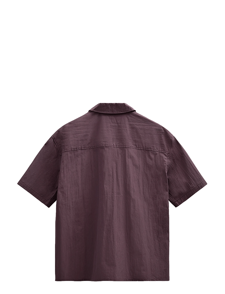 Anerkjendt - AKOTTO 2 POCKETS S/S SHIRT - kortärmade skjortor - blackberry wine - 2